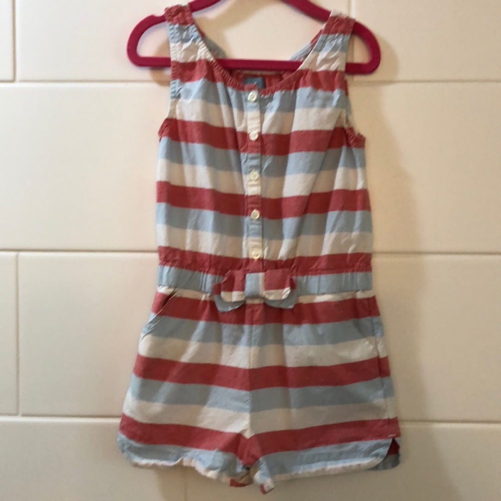 GAP girls red/white/blue romper size 5